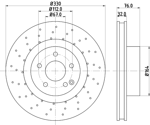 8DD 355 106-851 BEHR/HELLA/PAGID Тормозной диск (фото 1)