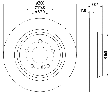 8DD 355 106-892 BEHR/HELLA/PAGID Тормозной диск (фото 1)