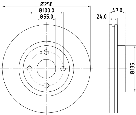 8DD 355 107-201 BEHR/HELLA/PAGID Тормозной диск (фото 1)