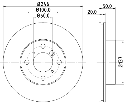 8DD 355 107-391 BEHR/HELLA/PAGID Тормозной диск (фото 1)