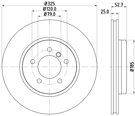 8DD 355 107-671 BEHR/HELLA/PAGID Тормозной диск (фото 1)