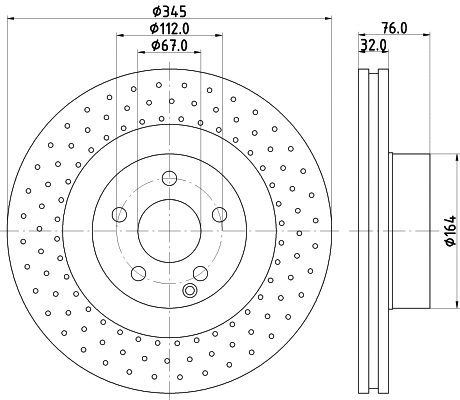 8DD 355 107-941 BEHR/HELLA/PAGID Тормозной диск (фото 1)