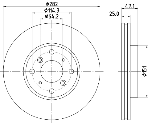 8DD 355 108-131 BEHR/HELLA/PAGID Тормозной диск (фото 1)