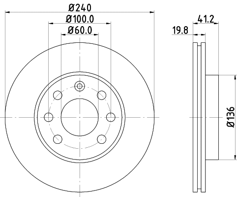 8DD 355 108-331 BEHR/HELLA/PAGID Тормозной диск (фото 1)