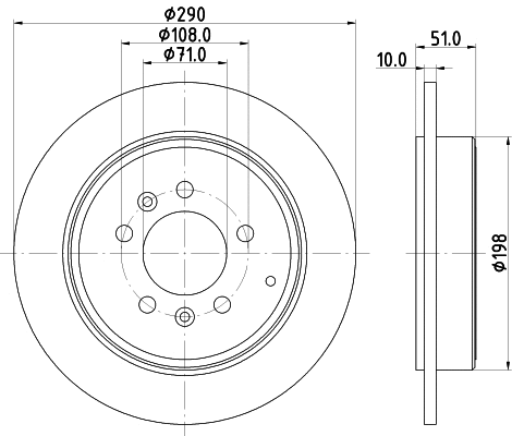 8DD 355 108-431 BEHR/HELLA/PAGID Тормозной диск (фото 1)
