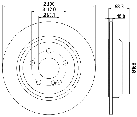 8DD 355 108-841 BEHR/HELLA/PAGID Тормозной диск (фото 1)