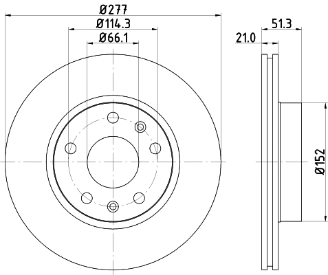 8DD 355 108-901 BEHR/HELLA/PAGID Тормозной диск (фото 1)