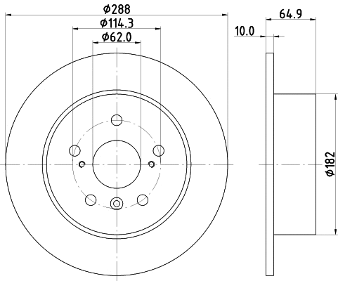 8DD 355 109-051 BEHR/HELLA/PAGID Тормозной диск (фото 1)