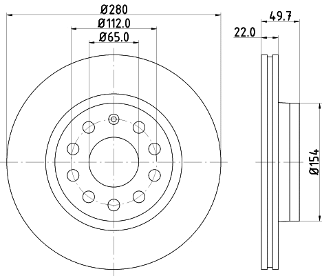 8DD 355 109-561 BEHR/HELLA/PAGID Тормозной диск (фото 1)