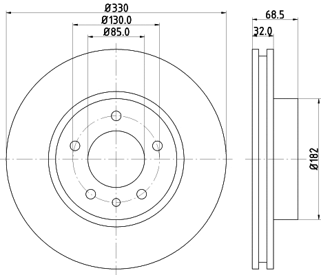 8DD 355 109-721 BEHR/HELLA/PAGID Тормозной диск (фото 1)