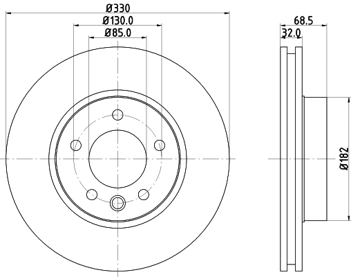 8DD 355 109-741 BEHR/HELLA/PAGID Тормозной диск (фото 1)