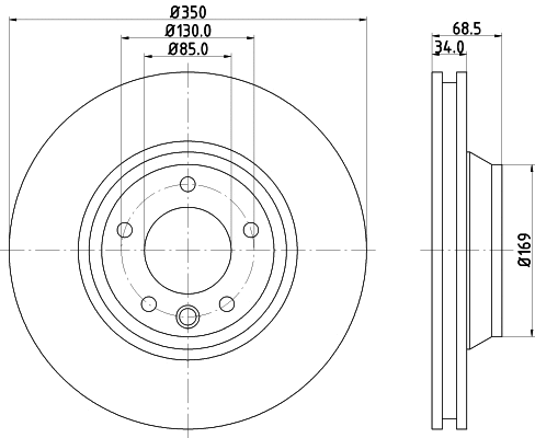 8DD 355 109-781 BEHR/HELLA/PAGID Тормозной диск (фото 1)