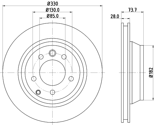 8DD 355 109-822 BEHR/HELLA/PAGID Тормозной диск (фото 1)