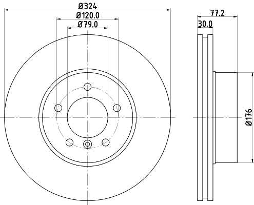 8DD 355 109-922 BEHR/HELLA/PAGID Тормозной диск (фото 1)