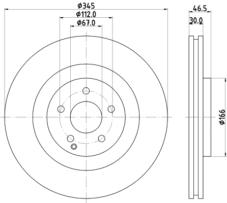 8DD 355 110-111 BEHR/HELLA/PAGID Тормозной диск (фото 1)