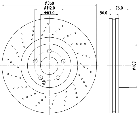 8DD 355 110-181 BEHR/HELLA/PAGID Тормозной диск (фото 1)