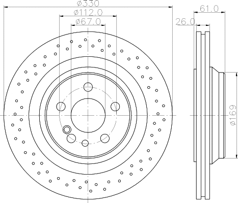 8DD 355 110-191 BEHR/HELLA/PAGID Тормозной диск (фото 1)