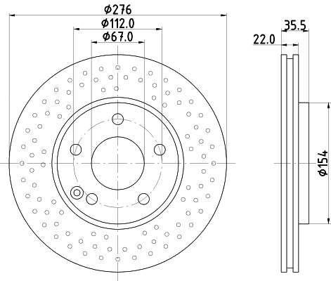 8DD 355 110-211 BEHR/HELLA/PAGID Тормозной диск (фото 1)