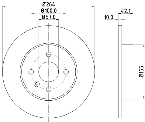 8DD 355 110-271 BEHR/HELLA/PAGID Тормозной диск (фото 1)