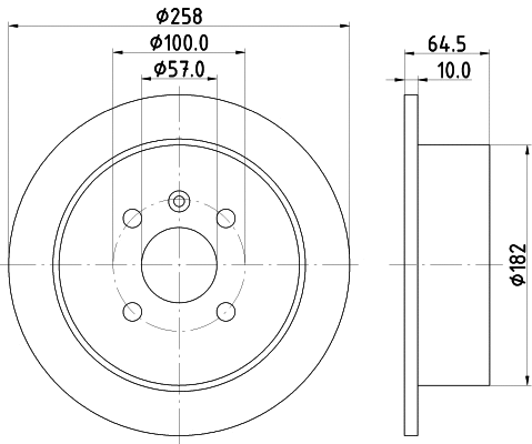 8DD 355 110-691 BEHR/HELLA/PAGID Тормозной диск (фото 1)