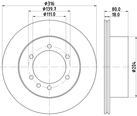 8DD 355 110-831 BEHR/HELLA/PAGID Тормозной диск (фото 1)