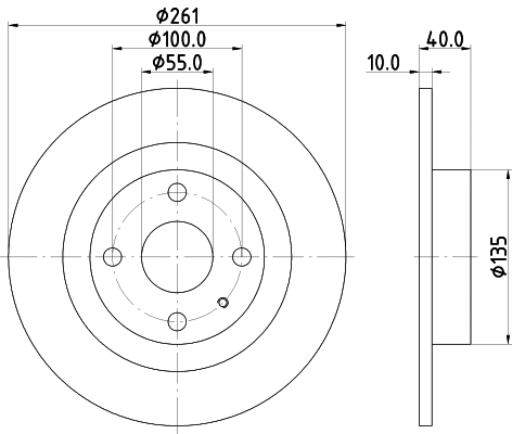 8DD 355 110-861 BEHR/HELLA/PAGID Тормозной диск (фото 1)