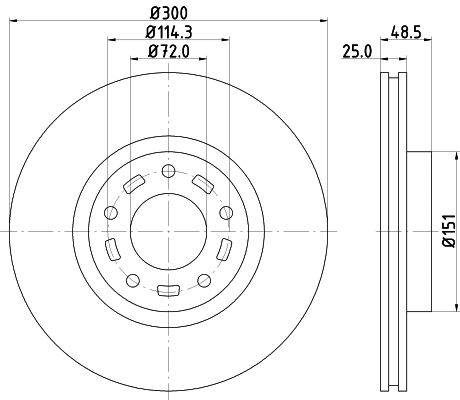 8DD 355 110-891 BEHR/HELLA/PAGID Тормозной диск (фото 1)