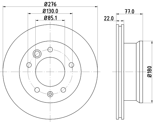 8DD 355 111-001 BEHR/HELLA/PAGID Тормозной диск (фото 1)