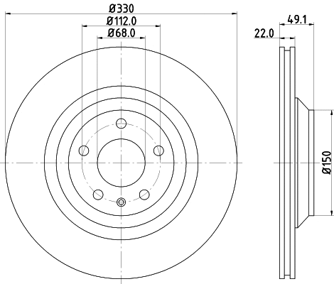 8DD 355 111-202 BEHR/HELLA/PAGID Тормозной диск (фото 1)