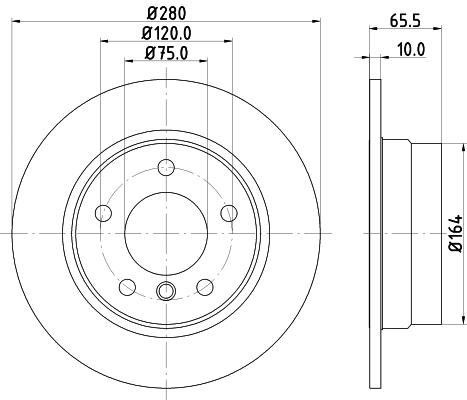 8DD 355 111-261 BEHR/HELLA/PAGID Тормозной диск (фото 1)