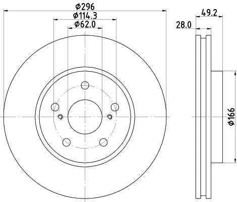 8DD 355 111-681 BEHR/HELLA/PAGID Тормозной диск (фото 1)