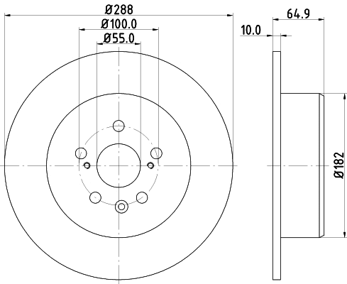 8DD 355 111-701 BEHR/HELLA/PAGID Тормозной диск (фото 1)