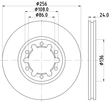 8DD 355 111-731 BEHR/HELLA/PAGID Тормозной диск (фото 1)