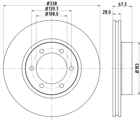 8DD 355 111-861 BEHR/HELLA/PAGID Тормозной диск (фото 1)