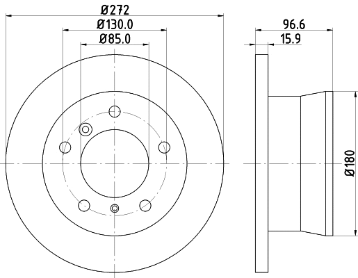 8DD 355 111-901 BEHR/HELLA/PAGID Тормозной диск (фото 1)