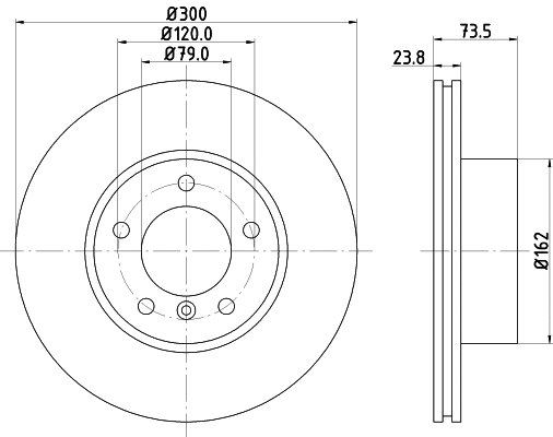 8DD 355 111-922 BEHR/HELLA/PAGID Тормозной диск (фото 1)