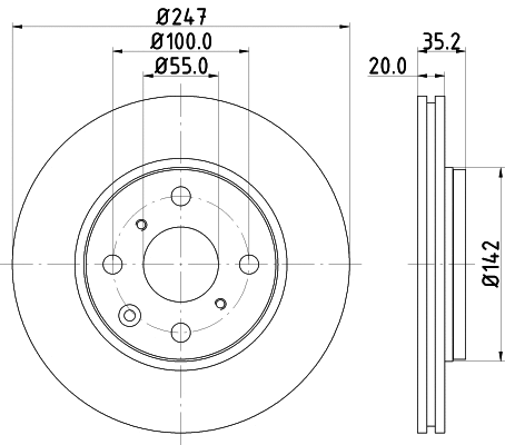 8DD 355 112-311 BEHR/HELLA/PAGID Тормозной диск (фото 1)