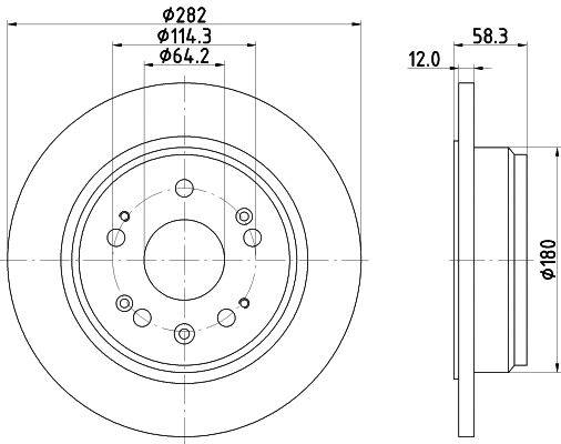 8DD 355 112-451 BEHR/HELLA/PAGID Тормозной диск (фото 1)