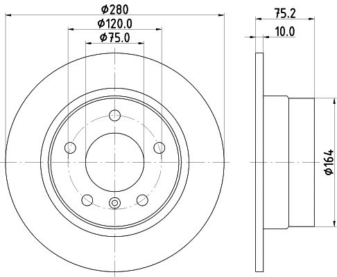 8DD 355 112-641 BEHR/HELLA/PAGID Тормозной диск (фото 1)