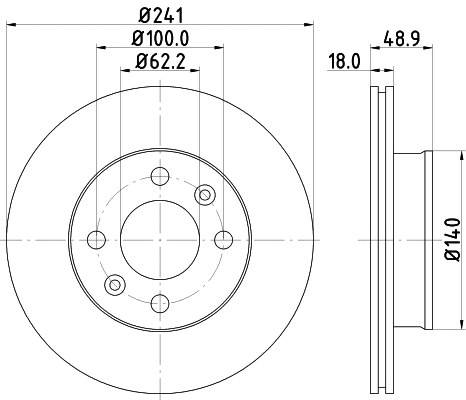 8DD 355 112-791 BEHR/HELLA/PAGID Тормозной диск (фото 1)