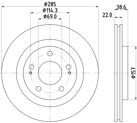 8DD 355 112-931 BEHR/HELLA/PAGID Тормозной диск (фото 1)