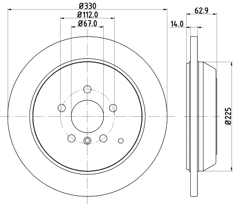 8DD 355 113-211 BEHR/HELLA/PAGID Тормозной диск (фото 1)
