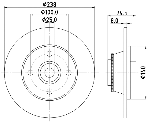 8DD 355 113-441 BEHR/HELLA/PAGID Тормозной диск (фото 1)