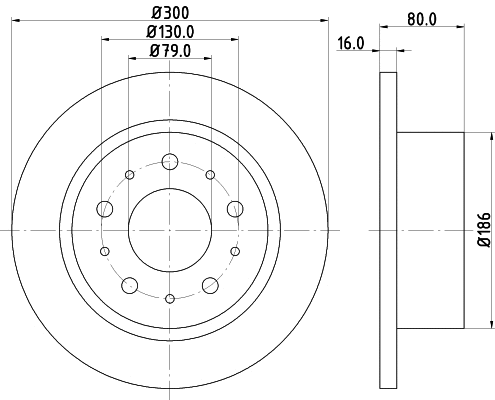 8DD 355 113-731 BEHR/HELLA/PAGID Тормозной диск (фото 1)