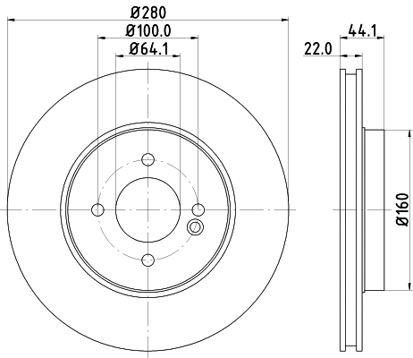 8DD 355 113-751 BEHR/HELLA/PAGID Тормозной диск (фото 1)