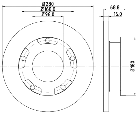 8DD 355 113-811 BEHR/HELLA/PAGID Тормозной диск (фото 1)
