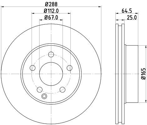 8DD 355 113-861 BEHR/HELLA/PAGID Тормозной диск (фото 1)