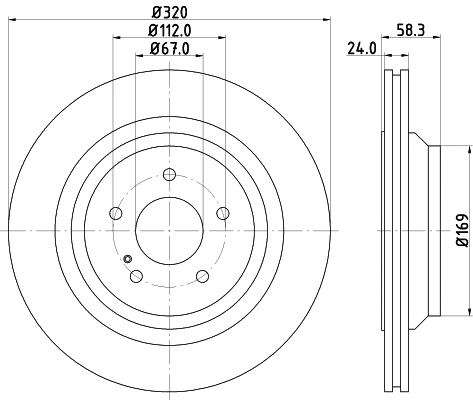 8DD 355 113-992 BEHR/HELLA/PAGID Тормозной диск (фото 1)