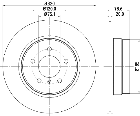 8DD 355 114-001 BEHR/HELLA/PAGID Тормозной диск (фото 1)