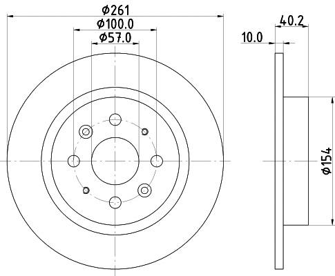 8DD 355 114-081 BEHR/HELLA/PAGID Тормозной диск (фото 1)